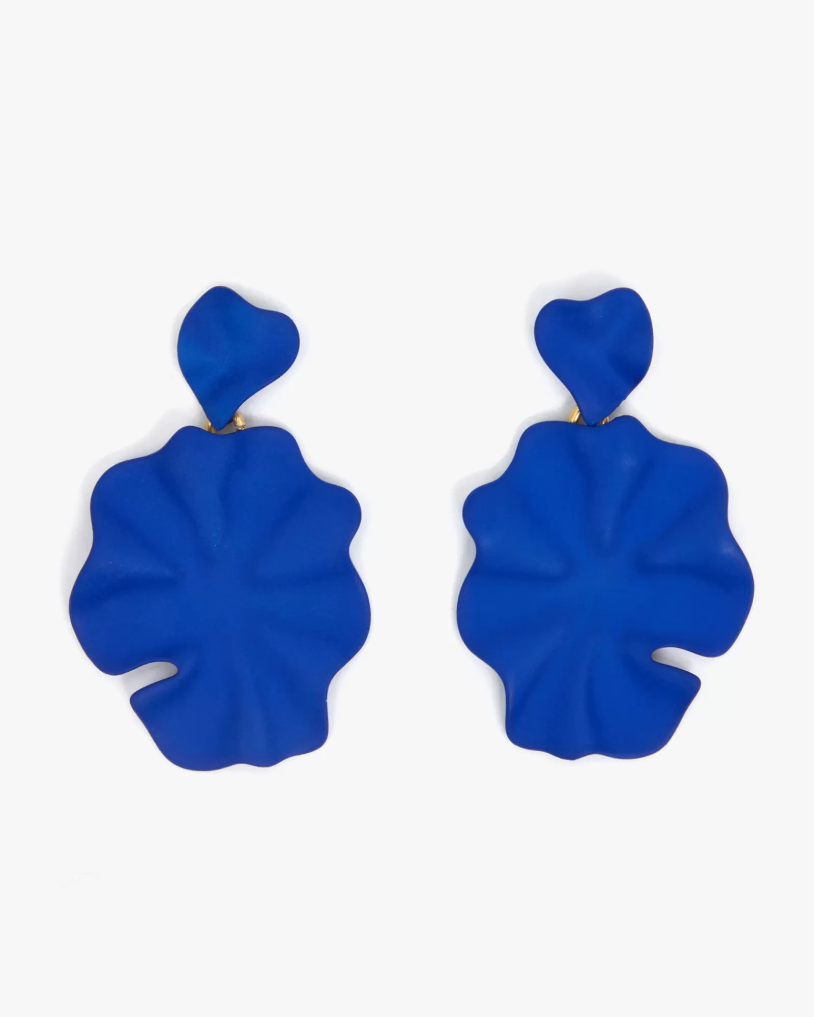 New Coated Flower Statement Earrings Cv Jewelry