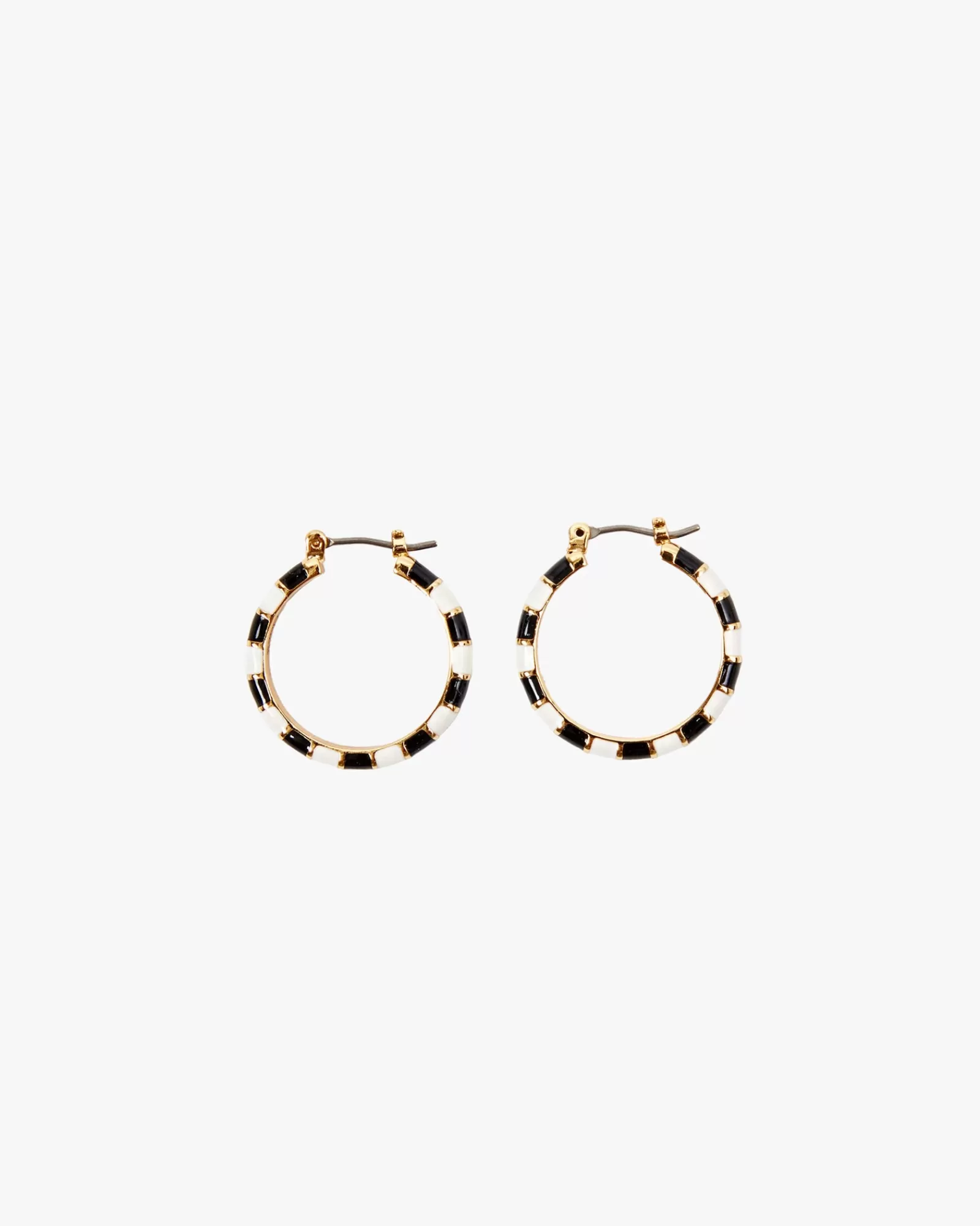 Online Enamel Stripe Hoop Earrings Cv Jewelry