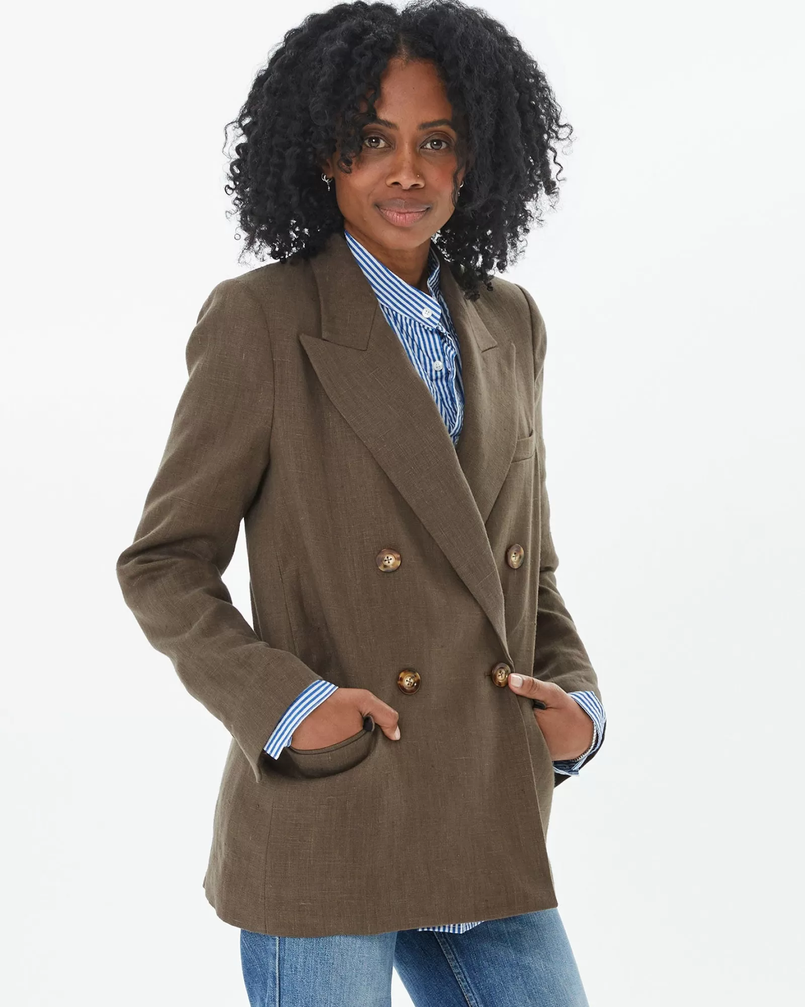 Clearance Linen Blazer Women Sweaters & Outerwear