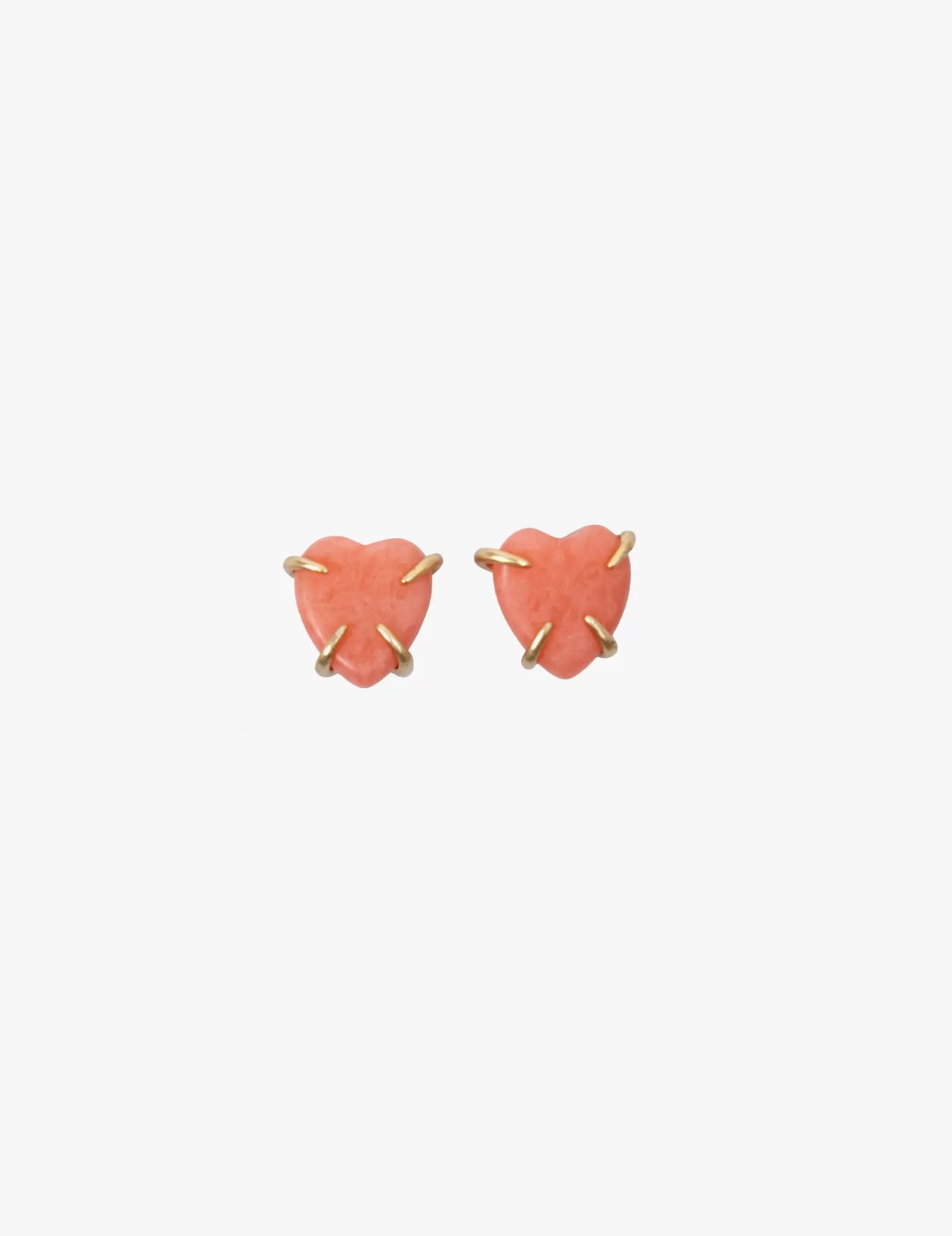 Sale Stone Heart Stud Earrings Cv Jewelry